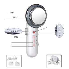 Ултразвуков масажор за лице и тяло с LED микроелектрически EMS масаж