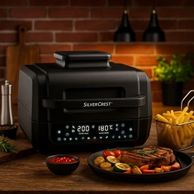Уред 2 в 1 SilverCrest Air Fryer with Grill – хрупкаво, вкусно и без мазнина