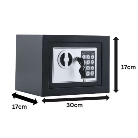  Електронен сейф с кодова клавиатура и резервен ключ – 4.6L надеждна защита за вашите ценности