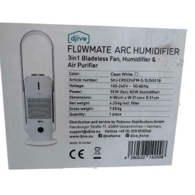 Djive Flowmate ARC 3 в 1 – Овлажнител, Пречиствател и Вентилатор - Img 2