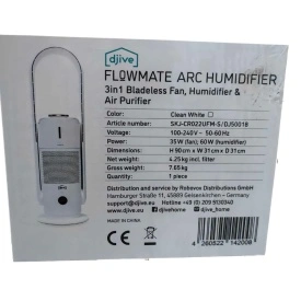 Djive Flowmate ARC 3 в 1 – Овлажнител, Пречиствател и Вентилатор - Img 2
