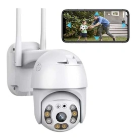 WIFI камера за видеонаблюдение, 8 MP 2160p, външно/вътрешно, 4x увеличение, въртене