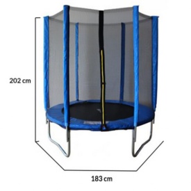 Батут с външна мрежа Jump 6ft (183 см)