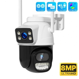 Външна 8MP WiFi Безжична Камера 4K,Автоматично проследяване,iCsee APP - Img 1
