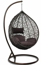 Градинска люлка от PVC ратан с метална конструкция в различни размери и цвят