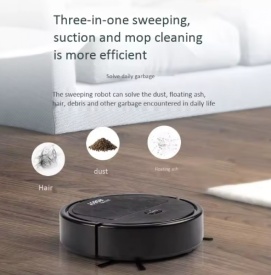 Интелигентна прахосмукачка робот 3в1 две четки и моп за почистване на домакинство