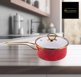 Касерола с капак Goldmann, 1.5л./2л., Емайл, Индукция