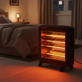 Кварцова Печка 2200W с 4 Тръби – Бързо Отопление, Енергийна Ефективност и Защита IPX4