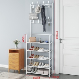 Многофункционална стойка за обувки, чанти и закачалка за връхни дрехи