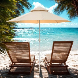 Плажен чадър  в два размера 220см  и  270см диаметър 