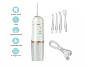 Портативен зъбен душ с мощна водна струя и 4 приставки