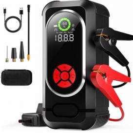 Стартер за кола с въздушен компресор 4в1 - Img 1