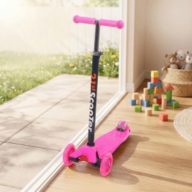 Детска сгъваема тротинетка 21st Scooter със светещи силиконови колела - Img 6