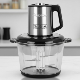 Електрически чопър Lexical LCH-1970 – неръждаем корпус, стъклена купа и 3 литра вместимост