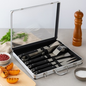 Комплект за Барбекю 6 в 1 с Подарък Силиконови Ръкавици – Вашето Решение за Перфектна Скара - Img 5