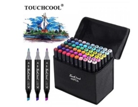 Комплект от маркери с алкохолна основа с две страни и калъф за съхранение - 48бр/60бр/80бр.