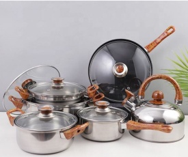 Комплект от 12 части за готвене от неръждаема стомана и незалепващо покритие