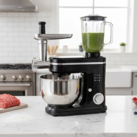 Кухненски робот Michelino 3в1: Планетарен миксер, блендер и месомелачка за лесно и бързо готвене