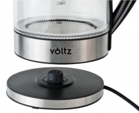 Светеща електрическа кана Voltz V51230E, 2200W, 1.7 литра - стъклена
