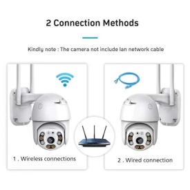 WIFI камера за видеонаблюдение, 8 MP 2160p, външно/вътрешно, 4x увеличение, въртене - Img 3