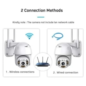 WIFI камера за видеонаблюдение, 8 MP 2160p, външно/вътрешно, 4x увеличение, въртене