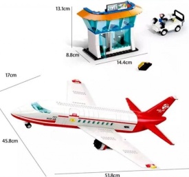 Детски конструктор самолет - летище от 720 части