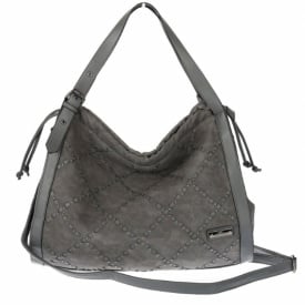 Елегантна Дамска Чанта от Еко Велур и Кожа – Модерен и Практичен Аксесоар (Бордо)