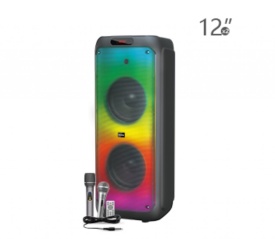 Мощна аудиосистема 12"х2 с два микрофона