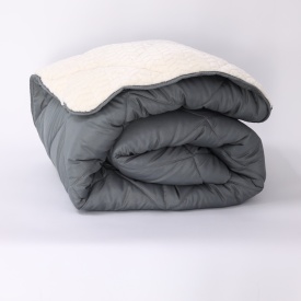 Олекотена зимна завивка в цвят -  Графит