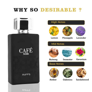 Оригинален Арабски парфюм Café Noir RiiFFS Eau De Perfume For Men - 100ml - Img 4