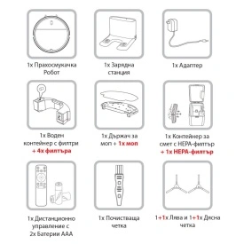 Прахосмукачка робот MUHLER Bobby 2 за сухо почистване и моп