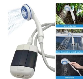 Преносим душ за къмпинг, компактен, USB зареждане, батерия 2200 mAh - Img 6