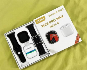 март часовник + TWS слушалки W26 Pro Max ULTRA