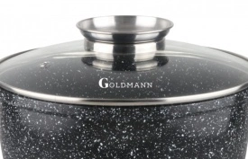 Тенджерата Goldmann е перфектният избор за приготвяне на големи количества храна с лекота и ефективност. Със своето висококачествено керамично покритие и издръжлив лят алуминий, тя е създадена да задоволи всички ваши кулинарни нужди