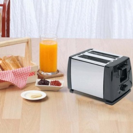 Тостер за хляб Rosberg R51440AS, 750W, 2 филийки, 6 степени