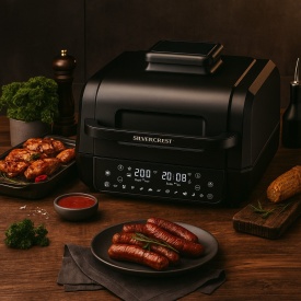 Уред 2 в 1 SilverCrest Air Fryer with Grill – хрупкаво, вкусно и без мазнина - Img 5