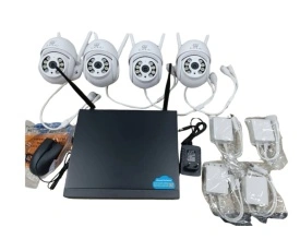Безжичен WiFi комплект с 4 камери 4К Ultra HD+DVR за видеонаблюдение
