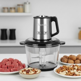 Електрически чопър Lexical LCH-1970 – неръждаем корпус, стъклена купа и 3 литра вместимост