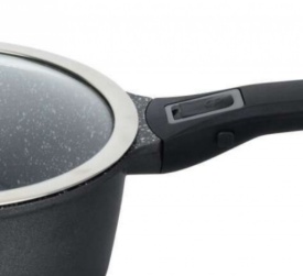 Касерола с капак Bohmann – 20 см, 2.5 л, лят алуминий, мраморно покритие, подвижна дръжка, индукция