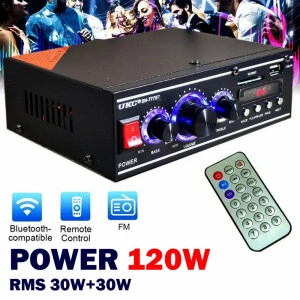 Мощен HiFi усилвател с Мp3, USB, SD, BT и FM радио с дистанционно управление