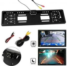 Рамка с камера за регистрационен номер с 4 LED светлини за задно виждане 3084