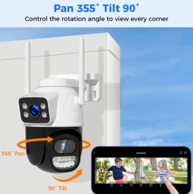 Външна 8MP WiFi Безжична Камера 4K,Автоматично проследяване,iCsee APP - Img 8