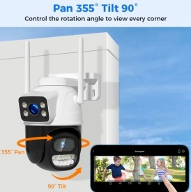 Външна 8MP WiFi Безжична Камера 4K с Автоматично Проследяване и iCsee APP