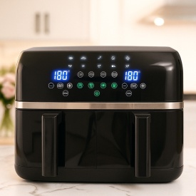 Двоен Air Fryer T&G BEST COOKING 32847A0 – с отделни LED дисплеи за всяка зона - Img 5