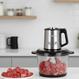 Електрически чопър Lexical LCH-1970 – неръждаем корпус, стъклена купа и 3 литра вместимост