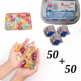 Капсули за пране 3 в 1 50 бр + 50 бр - ПРОМОЦИЯ