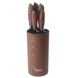 Комплект Ножове Voltz с Мраморно Покритие и Стойка – Стил, Острота и Удобство за Перфектна Кухня - Img 2