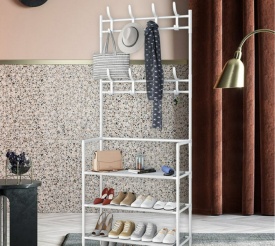 Многофункционална стойка за обувки, чанти и закачалка за връхни дрехи