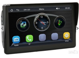 Монитор за кола,7 инча екран,1024x600 резолюция,MP5,Carplay,Android Auto,GPS,Bluetooth,Радио