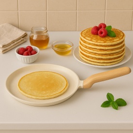 Тиган за палачинки Voltz Nice, 26x1.5см., Кован алуминий, Мраморно покритие